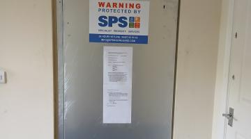 Resident front door which has had a closure order on it
