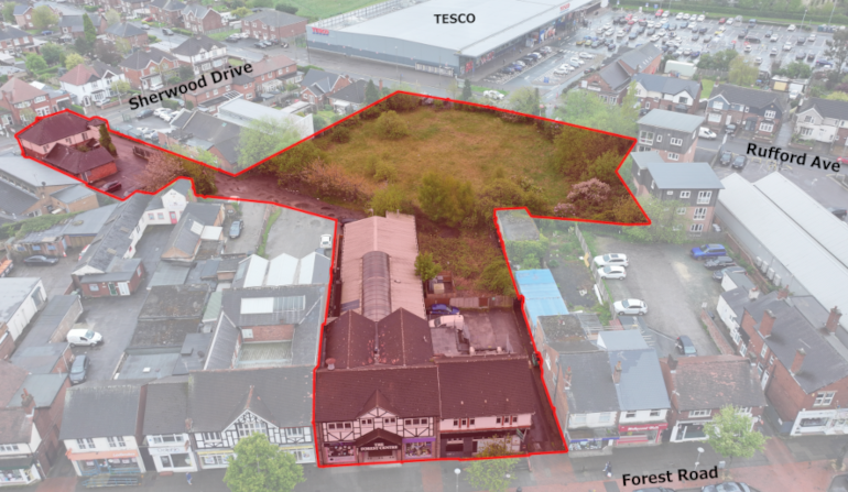 proposed site location plan for Ollerton regeneration project