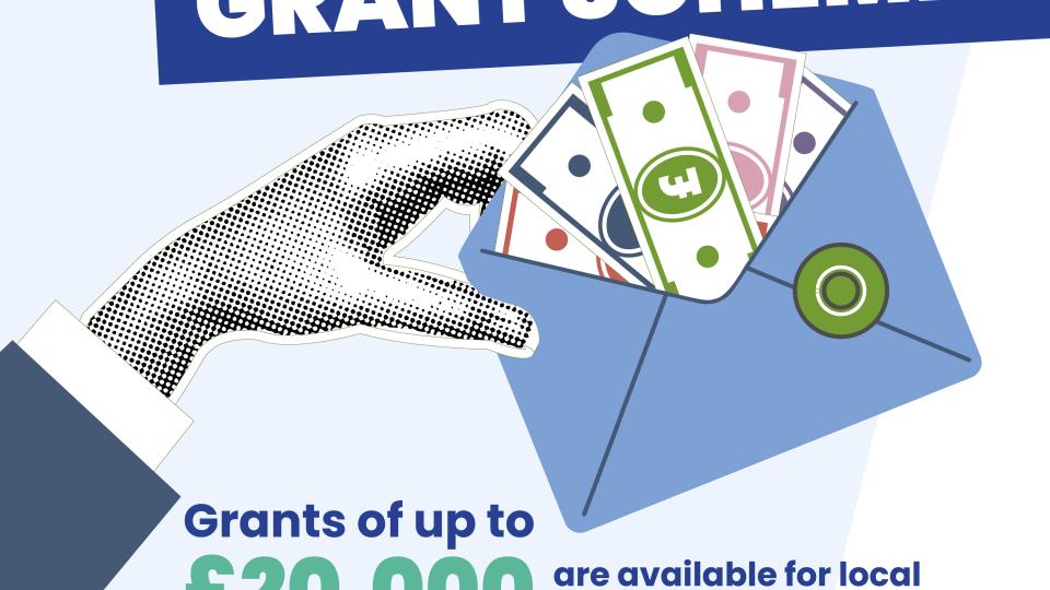 Image of graphic promoting the community grant scheme