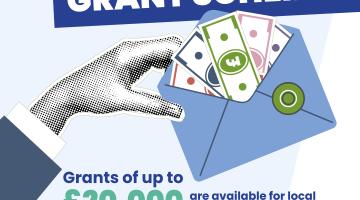 Image of graphic promoting the community grant scheme